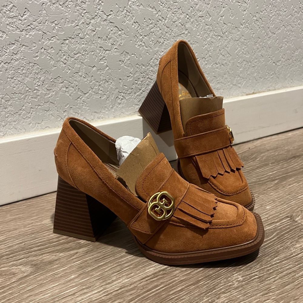 Sam Edelman Tan Suede Heels